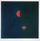 「蝶と太陽」1969年 浜口陽三 カラーメゾチント 19.7×19.4cm
