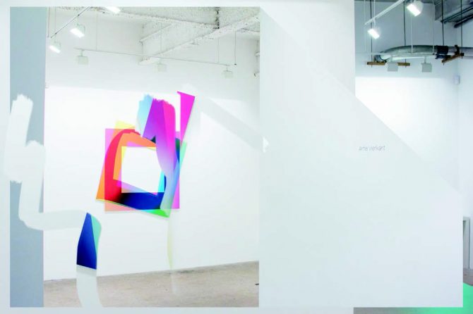 Installation view of the series Image Object / Artie Vierkant
