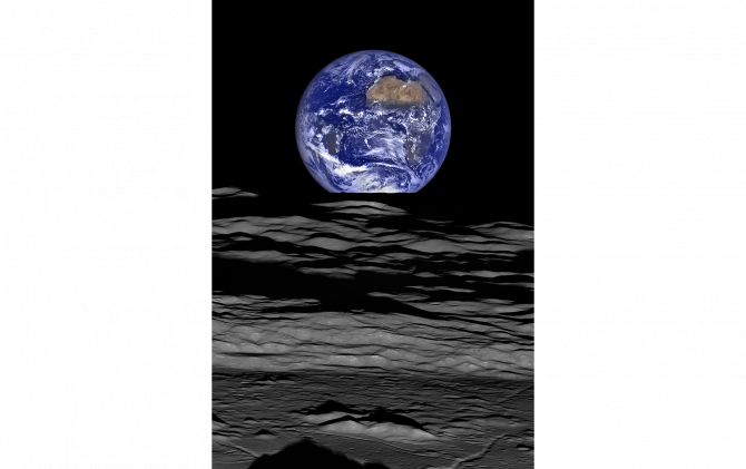 月探査機ルナー・リコネッサンス・オービターがとらえた「地球の出」NASA/Goddard/Arizona State University