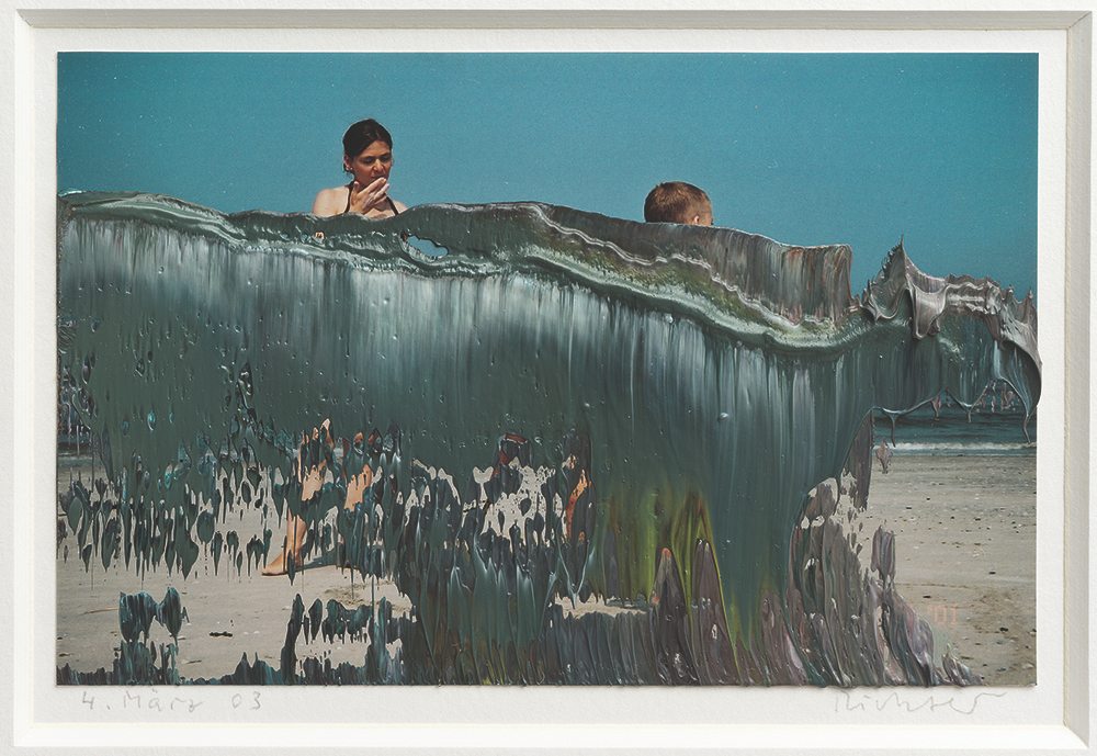 Untitled (4 March 03), 2003  9.7 cm x 15.1 cm Oil on colour photograph © Gerhard Richter 2021 (0125).