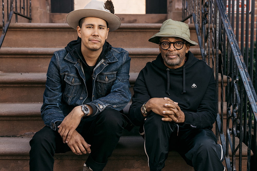 Kyle Bell, protégé in film, with his mentor Spike Lee © Rolex / Arnaud Montagard